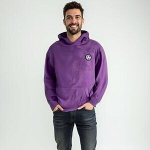 h&m keith haring Purple Hoodie with Logo M